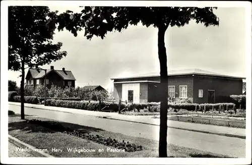 Ak Waddinxveen Südholland, Herv. Wijkgebouw en Pastorie