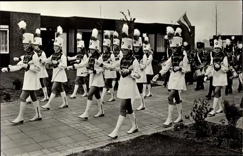 Ak Ridderkerk Südholland Niederlande, Majoretten peloton Harmoniever Harpe Davids