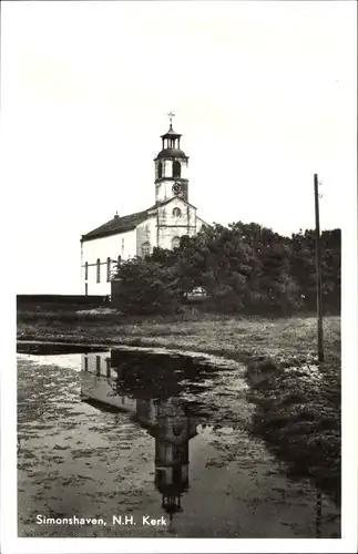 Ak Simonshaven Südholland, Ned. Herv. Kerk