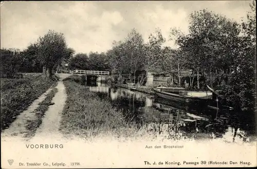 Ak Voorburg Südholland, Aan den Broeksloot