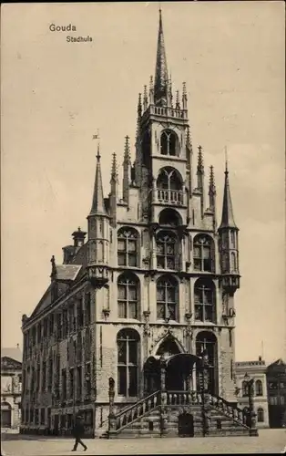 Ak Gouda Südholland Niederlande, Stadhuis