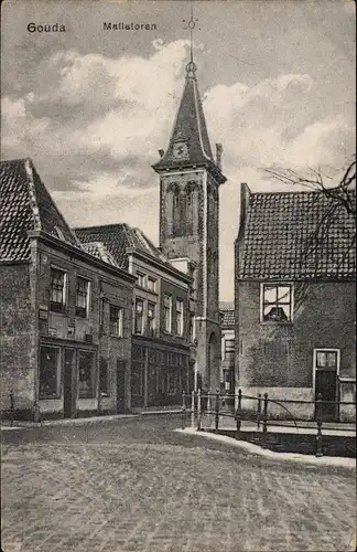 Ak Gouda Südholland Niederlande, Malletoren