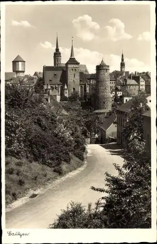 Ak Bautzen in der Oberlausitz, Michaeliskirche, alte Wasserkunst, Türme des Doms und Rathauses