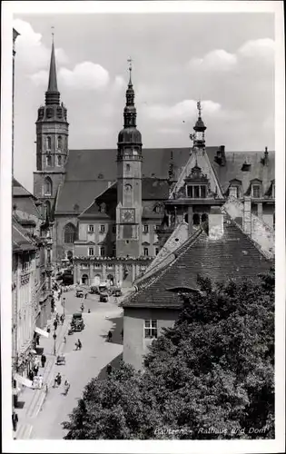 Ak Bautzen in der Oberlausitz, Rathaus und Dom