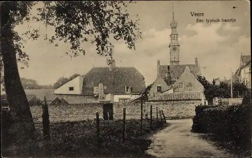 Ak Veere Zeeland Niederlande, Een typisch buurtje