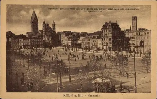 Ak Köln am Rhein, Neumarkt, St. Apostelkirche