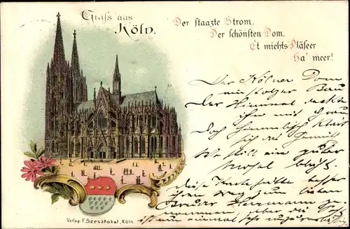 Litho Köln am Rhein, Dom, Wappen