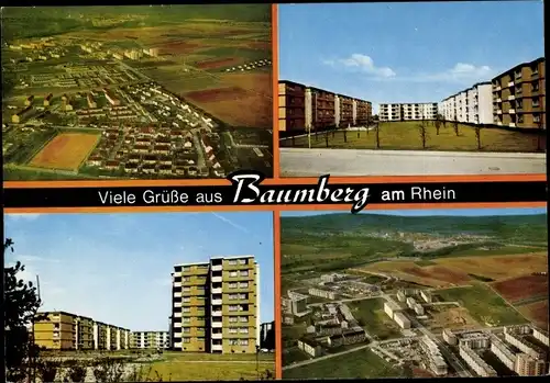 Ak Baumberg Monheim am Rhein, Neubaublöcke, Wohnsiedlung, Fliegeraufnahme