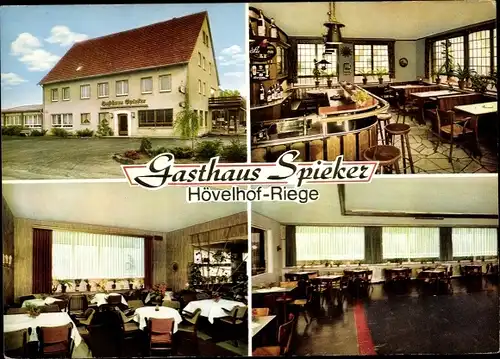 Ak Riege Hövelhof in Westfalen, Gasthaus Spieker, Inneres, Bar