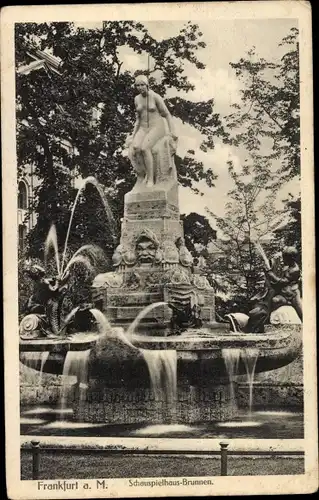 Ak Frankfurt am Main, Schauspielhaus Brunnen