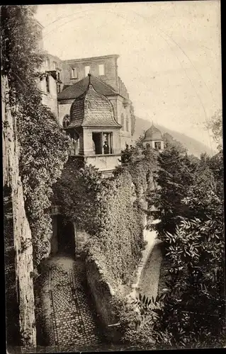 Ak Heidelberg am Neckar, Partie am Schloss