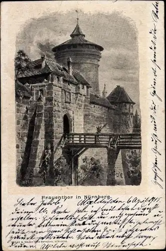 Künstler Ak Nürnberg in Mittelfranken, Frauenthor