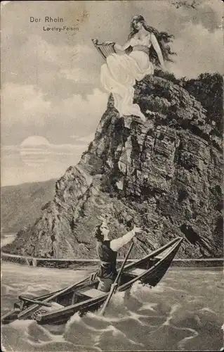 Ak Sankt Goarshausen am Rhein, Loreley