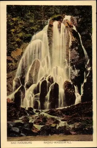 Ak Bad Harzburg am Harz, Radau Wasserfall