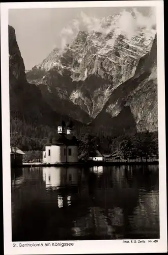 Ak Sankt Bartholomä Schönau am Königssee, Teilansicht