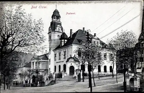 Ak Bad Elster im Vogtland, Postamt