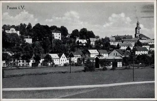 Ak Pausa im Vogtland, Ortsansicht