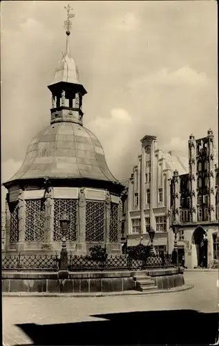 Ak Hansestadt Wismar, Wasserkunst und Alter Schwede