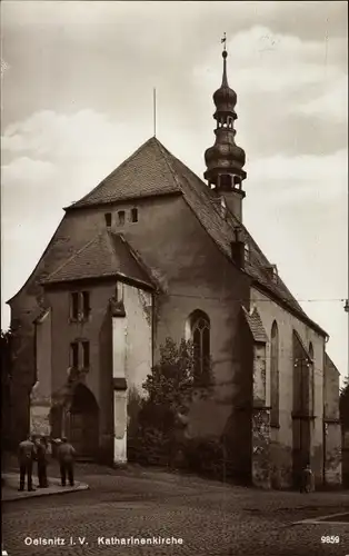 Ak Oelsnitz im Vogtland, Katharinenkirche