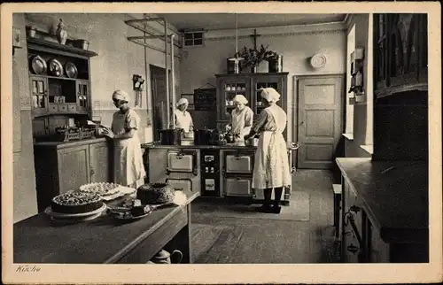 Ak Friedensthal Bad Pyrmont in Niedersachsen, Pensionat und Erholungsheim St. Maria, Küche