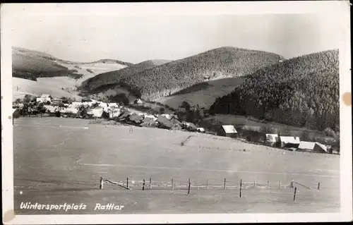 Foto Ak Rattlar Willingen Upland in Hessen, Ortsansicht, Winter