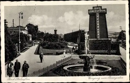 Ak Bad Salzuflen in Lippe, Eingang zum Rosengarten, Thermalbad