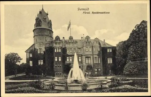 Ak Detmold in Nordrhein Westfalen, Fürstl. Residenzschloss