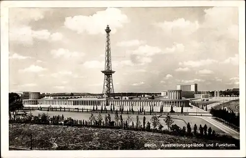 Ak Berlin Charlottenburg Westend, Ausstellungsgelände, Funkturm