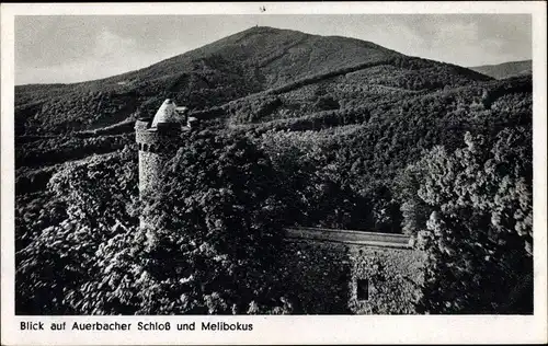 Ak Auerbach Bensheim an der Bergstraße Hessen, Auerbacher Schloss, Melibokus