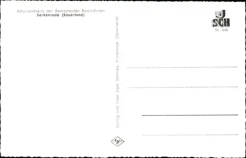 Ak Serkenrode Finnentrop im Sauerland, Ortsansicht, Schullandheim Remscheider Realschulen