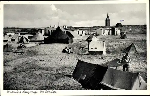 Ak Nordseebad Wangerooge in Ostfriesland, Der Zeltplatz