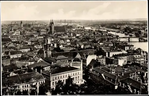 Ak Magdeburg, Blick vom Domturm über die Stadt, Elbe