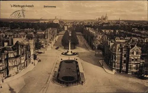 Ak 's Hertogenbosch Nordbrabant Niederlande, Stationsweg