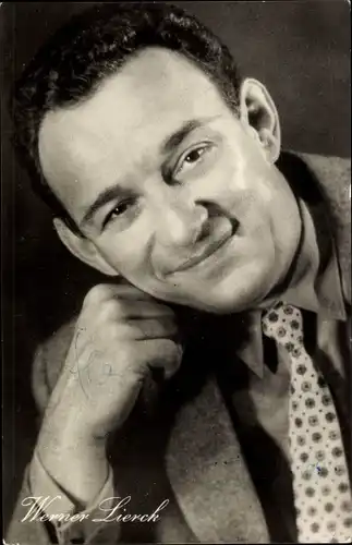 Ak Schauspieler Werner Lierck, Portrait, Autogramm, Krawatte