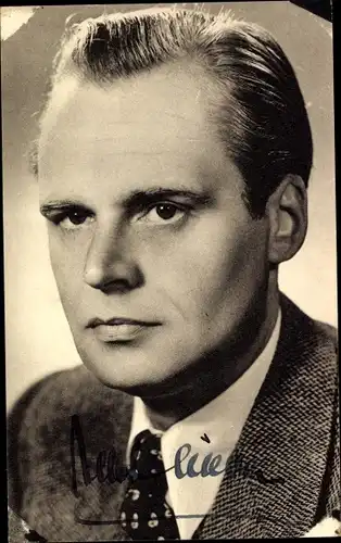 Foto Schauspieler Albert Lieven, Portrait, Autogramm
