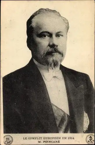 Ak Raymond Poincaré, President de la Republique Francaise, Portrait