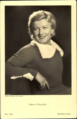 Ak Schauspielerin Maria Paudler, Portrait, Ross Verlag 7090/1