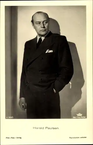 Ak Schauspieler Harald Paulsen, Portrait, Film Foto Verlag A 3520/1, Tobis