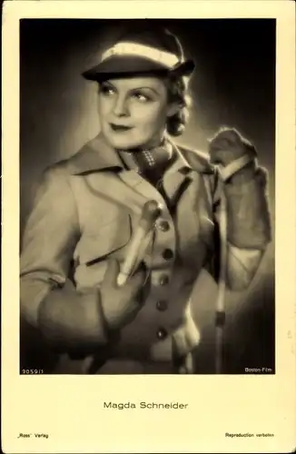 Ak Schauspielerin Magda Schneider, Portrait, Ross Verlag 6580/1