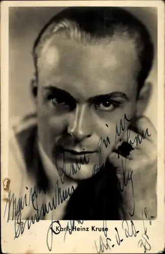 Ak Schauspieler Karl Heinz Kruse, Portrait, Autogramm