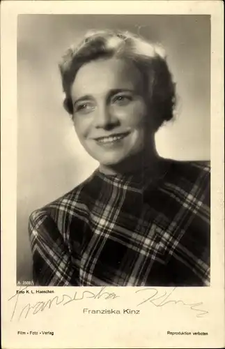 Ak Schauspielerin Franziska Kinz, Portrait, Autogramm