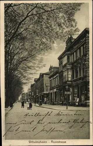 Ak Wilhelmshaven an der Nordsee, Roonstraße