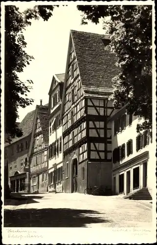 Foto Ak Hechingen im Zollernalbkreis, Straßenpartie, Fachwerkhäuser