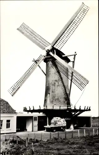 Ak Overschie Rotterdam Südholland, Molen Delftweg