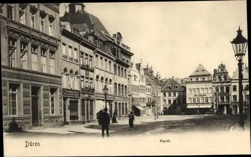 Ak Düren im Rheinland, Markt, Geschäfte