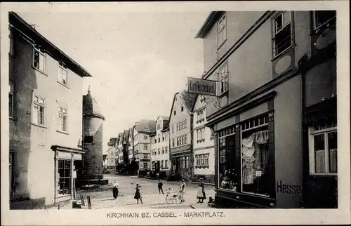 Ak Kirchhain in Hessen, Marktplatz, Geschäfte, Kinder