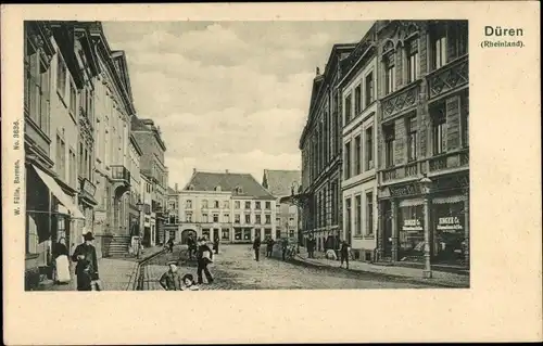 Ak Düren im Rheinland, Straßenpartie, Geschäft