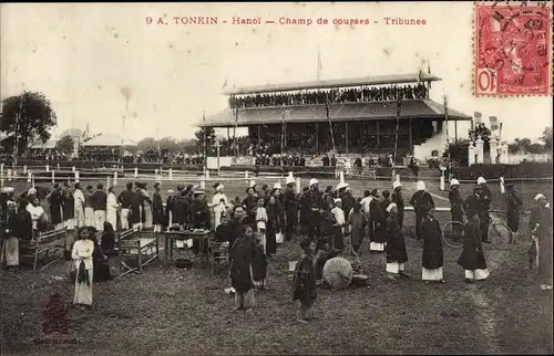 Ak Hanoi Tonkin Vietnam, Champ de courses, Tribunes