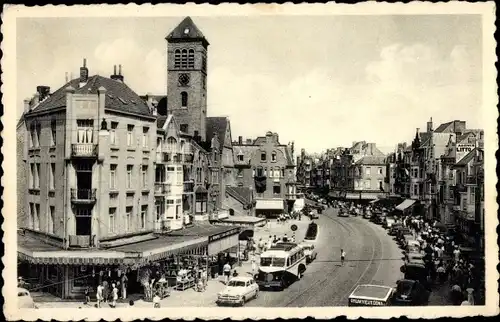 Ak La Panne De Panne Westflandern, Avenue de la Mer, Autobus