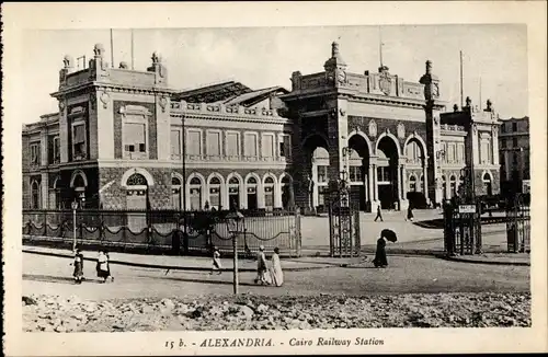 Ak Alexandria Ägypten, Cairo Railway Station